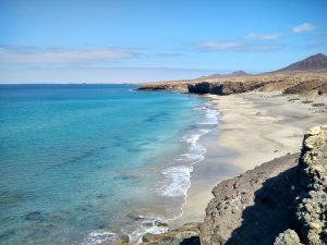 Mal Nombre Beach on the South East Coast of Fuerteventura Stock